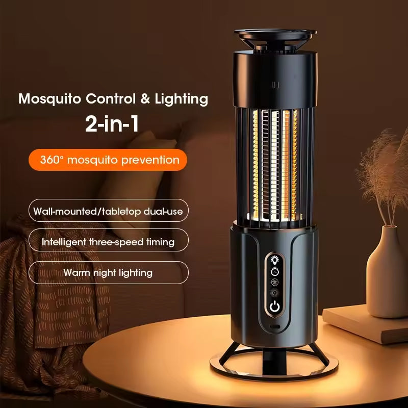 Indoor UV Electric Mosquito Zapper Trap with Night Light for Bedroom & Living Room Coverage | Thomler