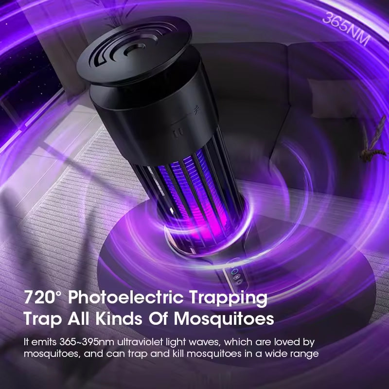 Indoor UV Electric Mosquito Zapper Trap with Night Light for Bedroom & Living Room Coverage | Thomler