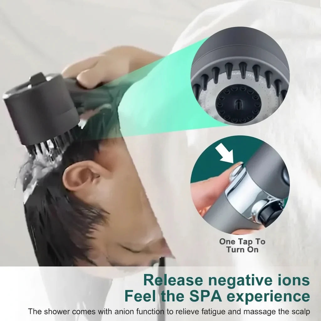 Shower Head ABS Stainless Steel 24.0 cm High Pressure Bathroom Water Saving Filtered Handheld Showerhead | Thomler