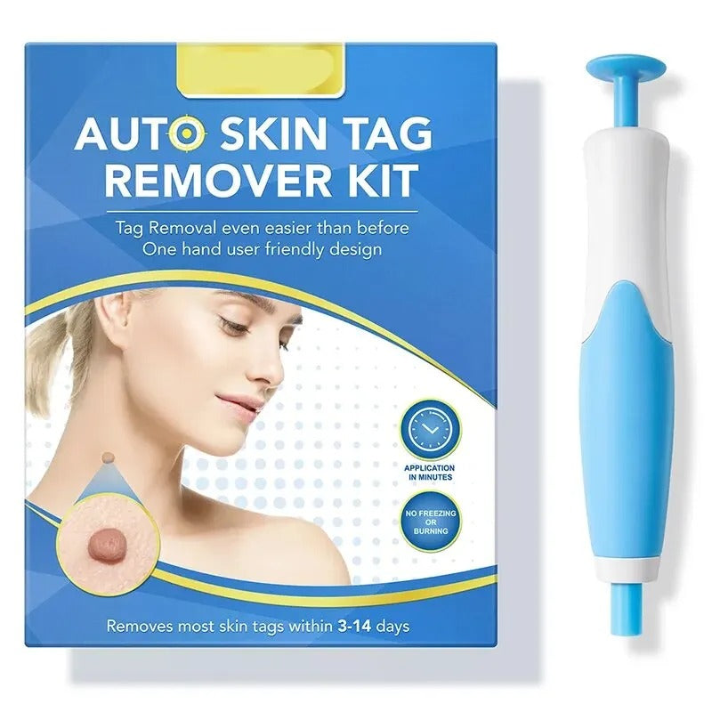 At-Home Tag Eliminator Device with Dual Applicator Tips & 40 Silicone Loops for Face Neck Body Growths | Thomler