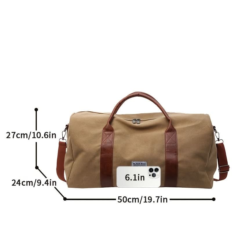 Canvas Overnight Duffel Bag with Multi-Compartment Storage for Travel & Gym | Thomler