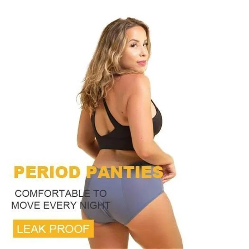 Absorbent High-Rise Period & Incontinence Briefs – Washable Protection for Women – 3-Layer Moisture-Wicking Plus-Size Underwear | Thomler