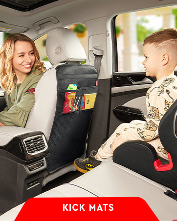 Dual-Pocket Vehicle Seatback Storage with Transparent Screen Sleeve for Road Trips | Thomler