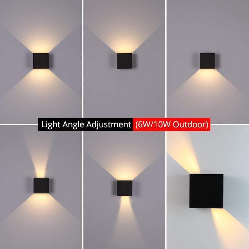 Adjustable Cube LED Outdoor Wall Light for Patio & Entryway | Thomler