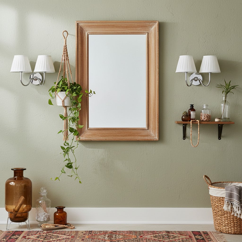Brass Sconce with Fabric Drum Shade – 1 or 2 Light Hardwired Fixture for Bedroom, Hallway & Living Room | Thomler
