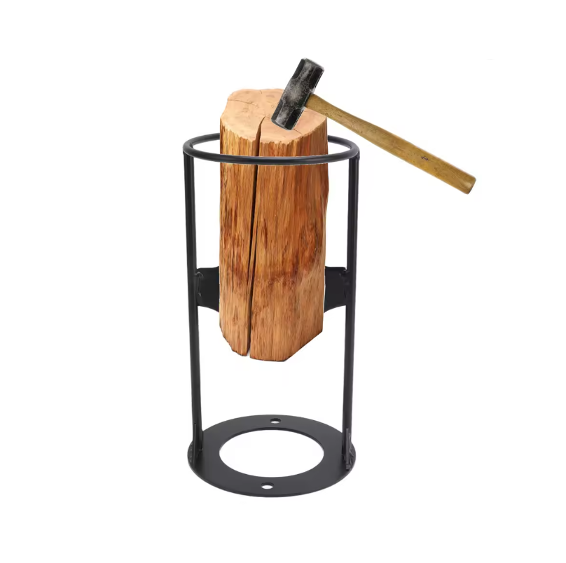 Cast Iron Log Splitter for Firewood & Kindling – Manual Wood Splitting Tool with Heavy-Duty Base | Thomler