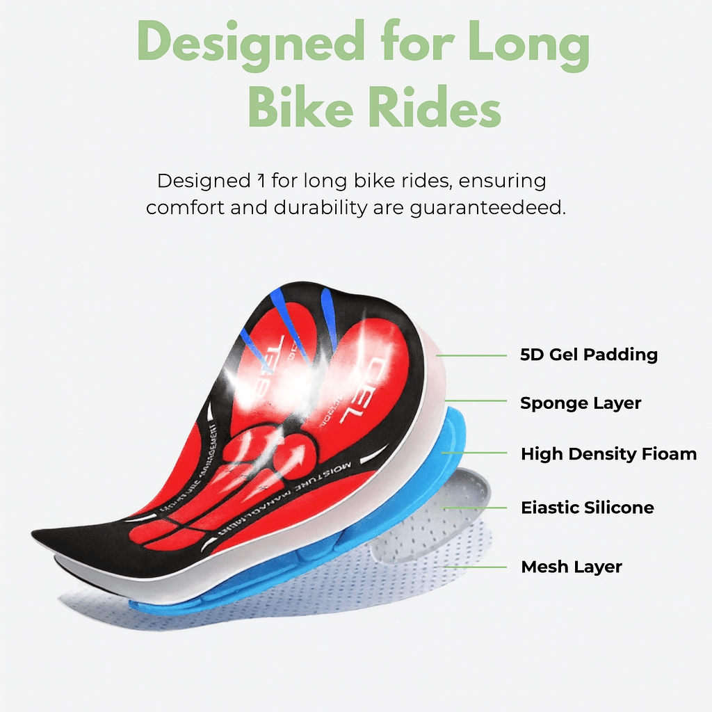 Padded Cycling Shorts with Gel Insert for Men & Women – Breathable Performance Bike Shorts for Long Distance Road Rides, Mountain Biking & | Thomler