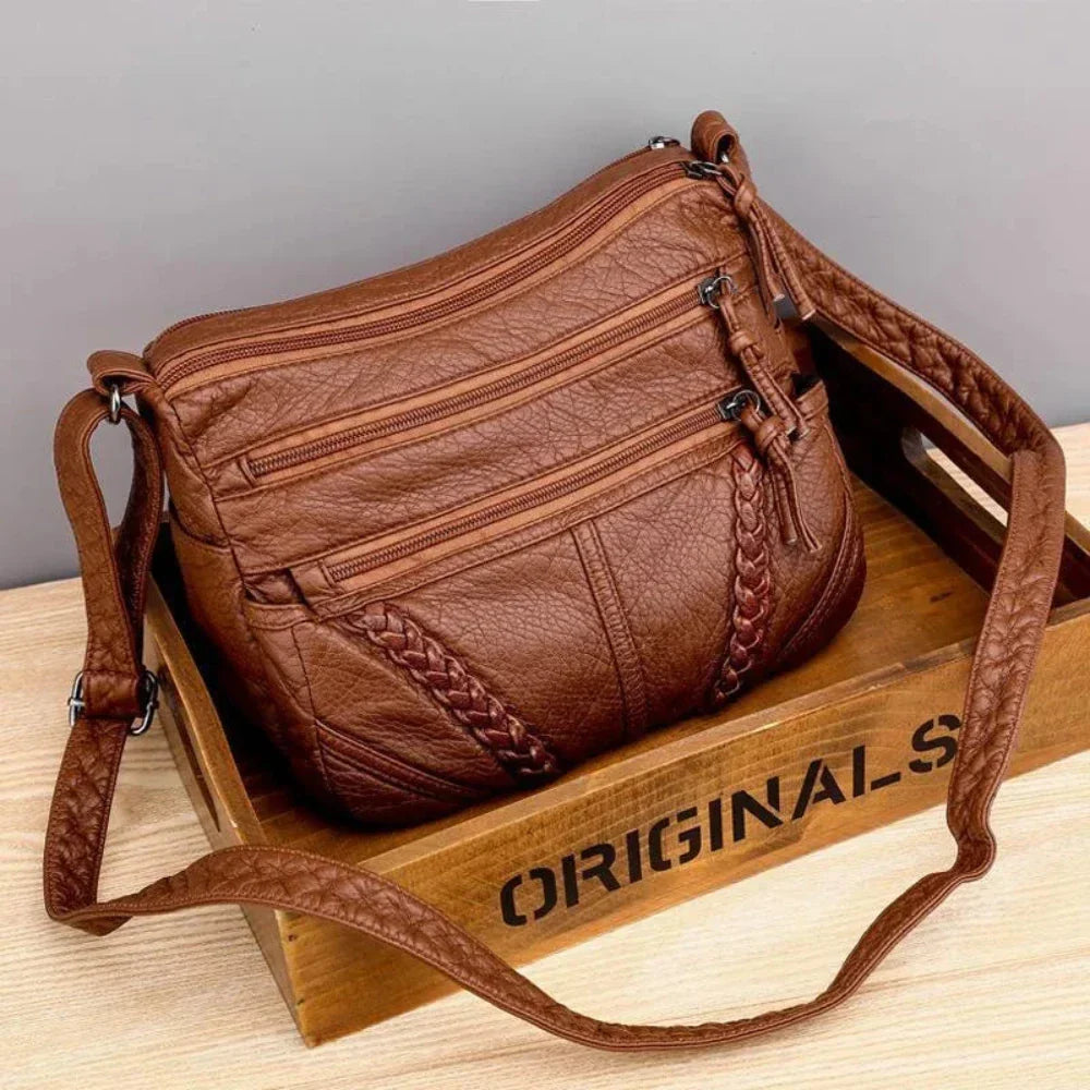 Vegan Leather Crossbody Bag for Women – Adjustable Strap Shoulder Purse with Magnetic Closure – Everyday Carryall Handbag | Thomler