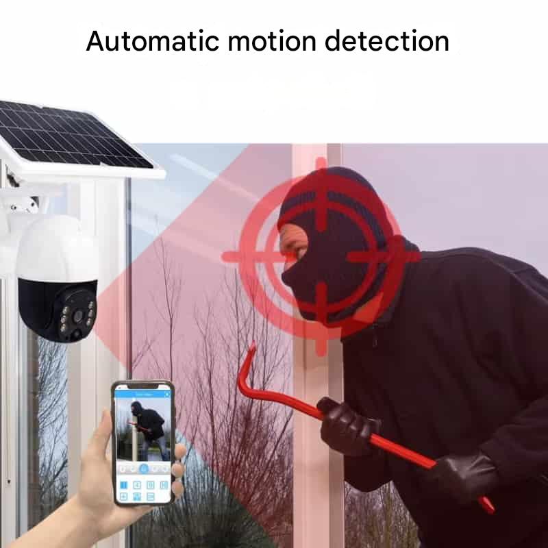 4K Solar Security Camera with Dual Lens 10x Zoom & 360° Pan-Tilt – Wire-Free Outdoor Monitoring | Thomler