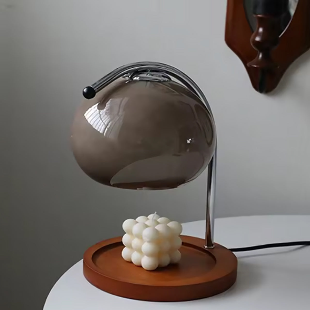 Flameless Halogen Candle Melting Lamp with Adjustable Warmth & Vintage Design | Thomler