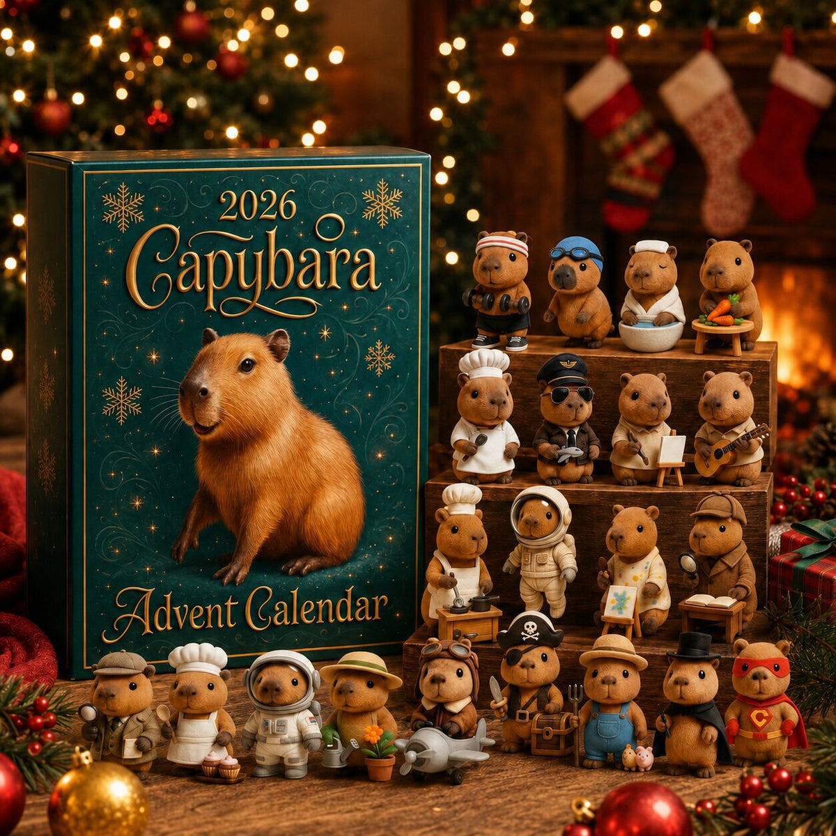 Capybara Christmas Countdown Calendar – 24 Surprises for Kids & Fans | Thomler