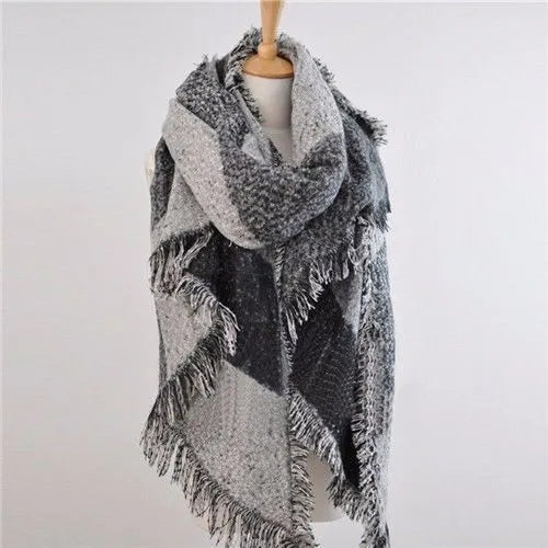 Oversized Wool Blend Scarf for Women – Ultra Soft Winter Wrap – Cold Weather Essential 98×28 in | Thomler
