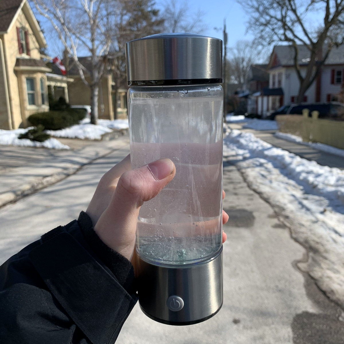 Rechargeable Hydrogen Water Generator Bottle 13.5 oz USB-C Travel Tumbler for Office Gym Home Daily Hydration | Thomler