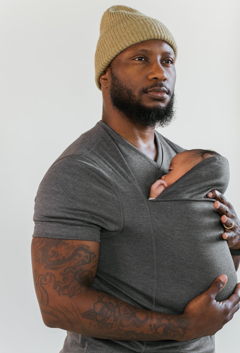 Hands-Free Infant Carrier Shirt for Moms & Dads – Soft Cotton Kangaroo Top with Built-In Pouch for Newborns & Nursing – Bonding Tee for | Thomler