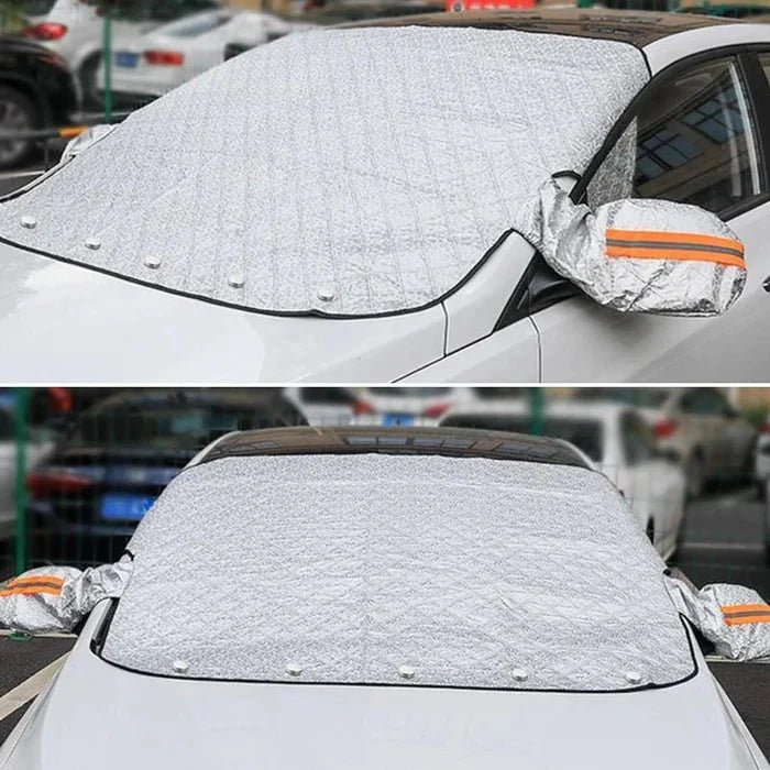 Magnetic Windshield Cover for Winter Ice & Snow Protection – Car Frost Guard with Mirror Flaps – Quick-Install Wind-Resistant Auto Shield | Thomler