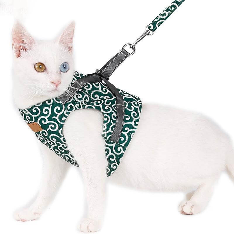 Cat Walking Harness & Leash Set | Breathable Mesh Vest Jacket for Outdoor Adventures | Adjustable No-Pull Design for Cats & Small Dogs | Thomler