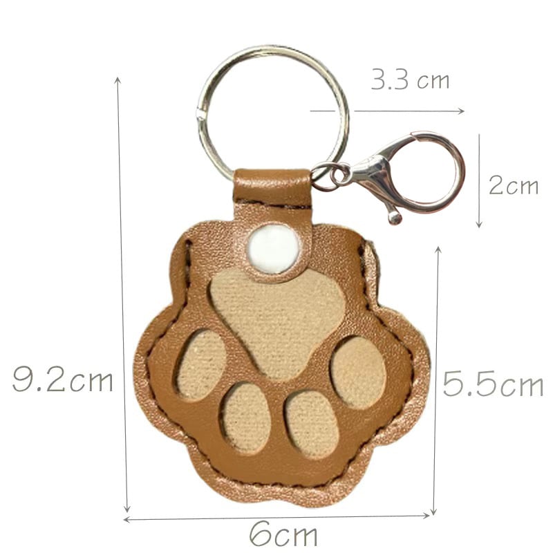 Pet Memorial Keychain with Hidden Keepsake Chamber – Leather Paw Print Charm for Dog & Cat Lovers | Thomler