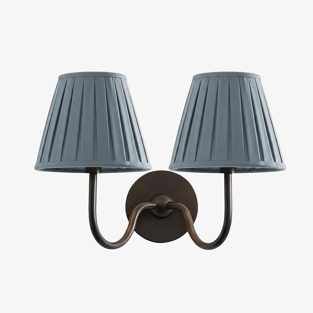 Brass Sconce with Fabric Drum Shade – 1 or 2 Light Hardwired Fixture for Bedroom, Hallway & Living Room | Thomler
