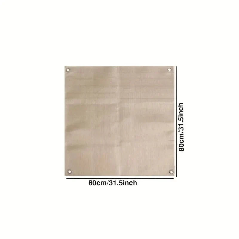 Fireproof Mat Fibreglass 80.0 cm Heat Resistant BBQ Fire Pit Deck Protector Portable Outdoor Hearth Pad | Thomler
