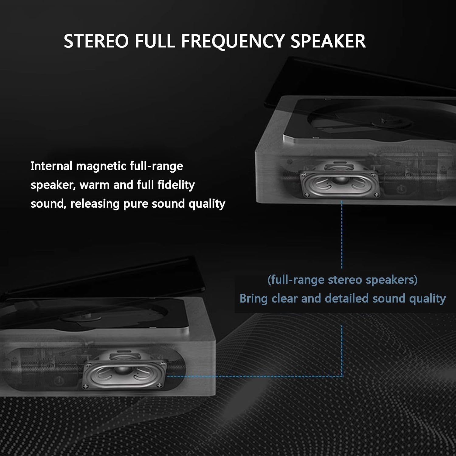 CD Player Wood Finish Bluetooth Streaming FM Radio Home Audio Music System LCD Display Type C Connectivity | Thomler