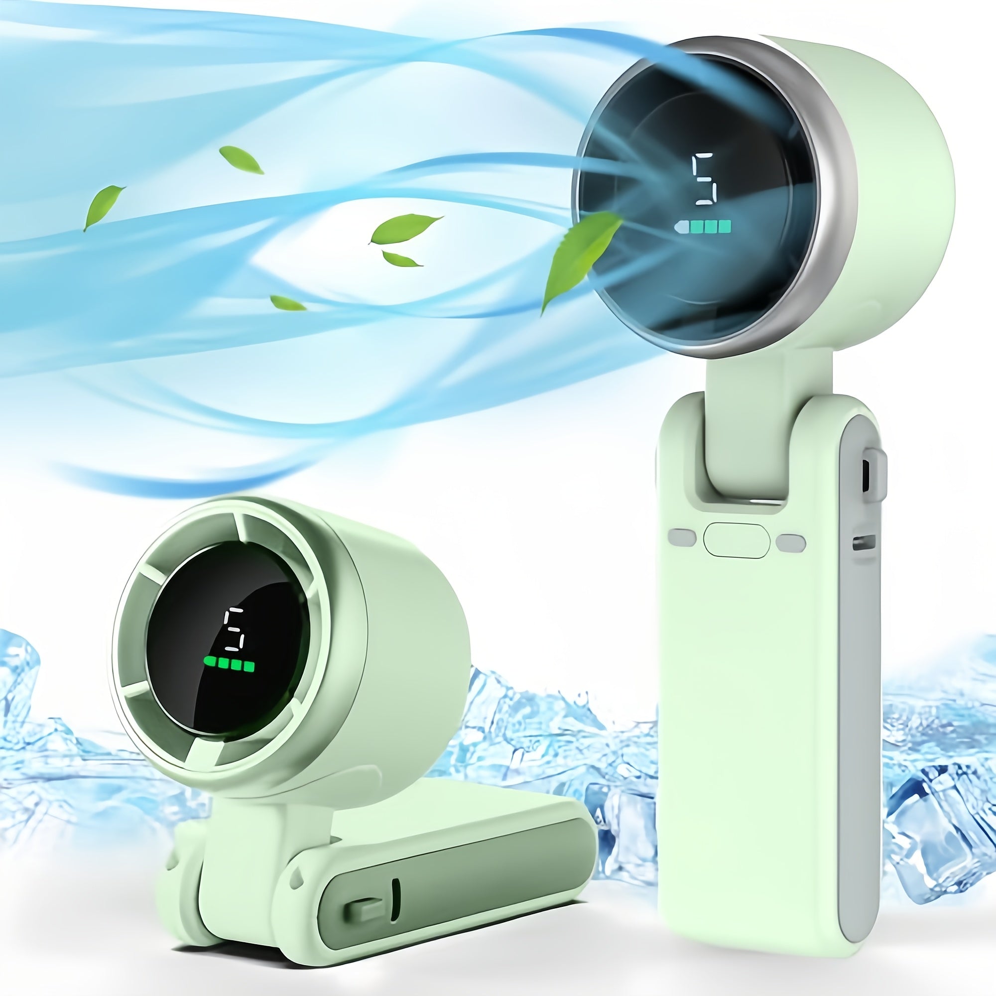 Handheld Rechargeable Fan – 5-Speed Portable USB Personal Cooling Fan for Travel, Desk, Outdoor Activities | Thomler