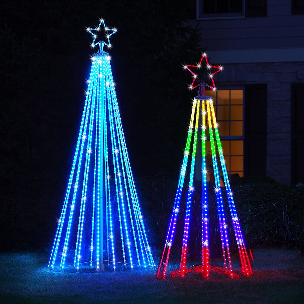 Animated LED Outdoor Holiday Tree Light Display with 12 Modes – Waterproof Decoration for Yard & Garden | Thomler