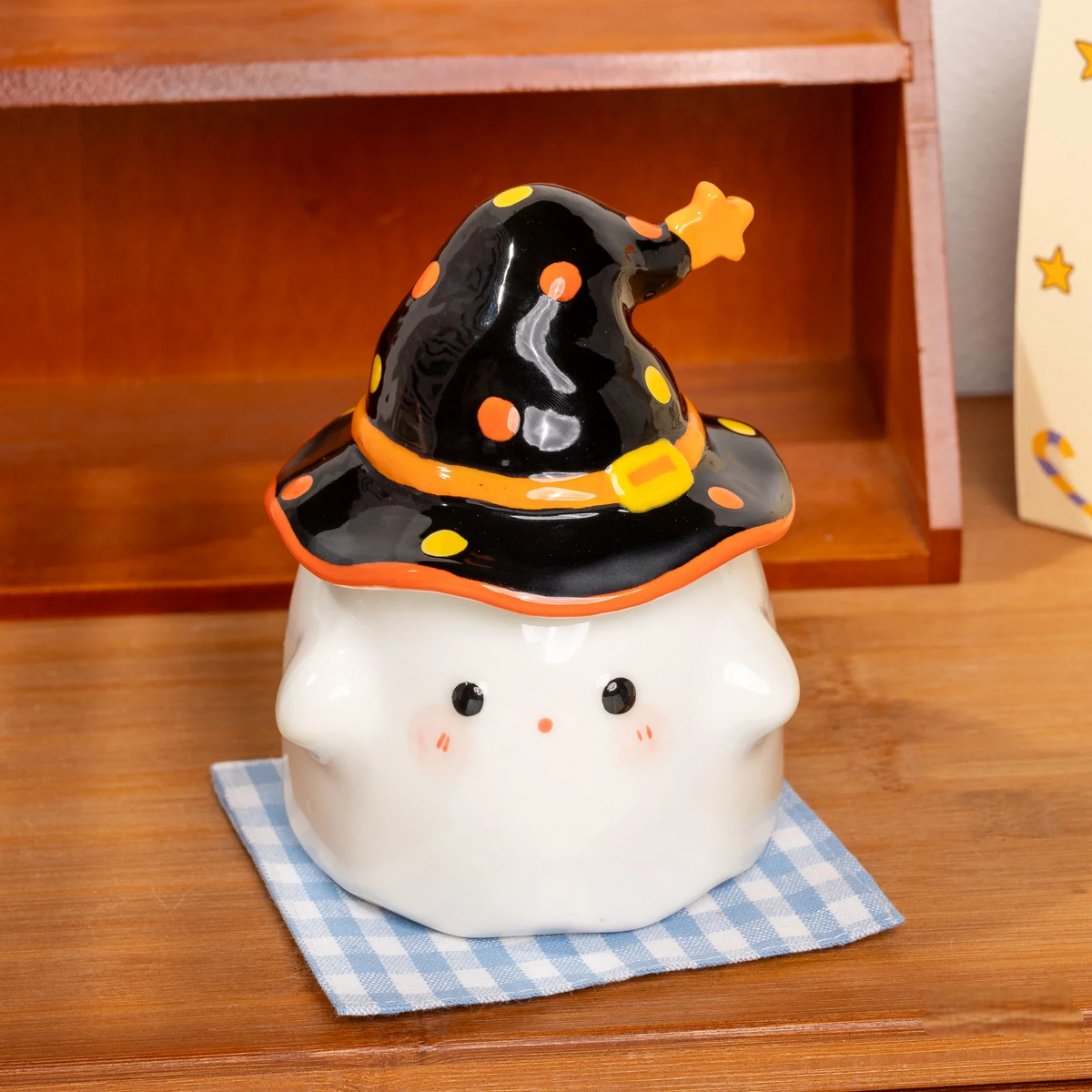 Ceramic Ghost Mug with Lid – Halloween Coffee Cup for Seasonal Beverages | Thomler