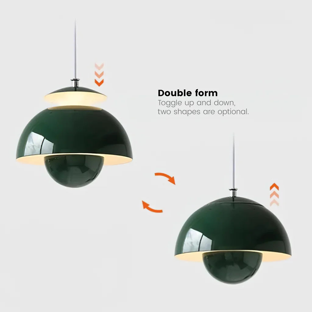 Pendant Light Metal 10 in Spherical Adjustable Living Room Dining Area Modern Chandelier Industrial Style LED Ceiling Fixture | Thomler