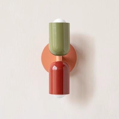 Soft-Tone Metal Wall Sconce with LED Bulb for Bedroom & Living Room | Hardwired E27 Socket Accent Light | Minimalist Nordic Design for | Thomler