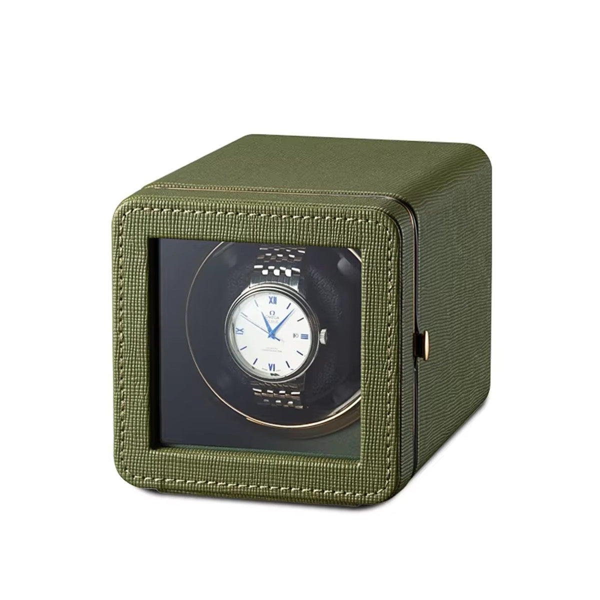 Single Watch Winder Case with 5 Rotation Modes, LED Display & Quiet Motor for Automatic Timepieces | Thomler