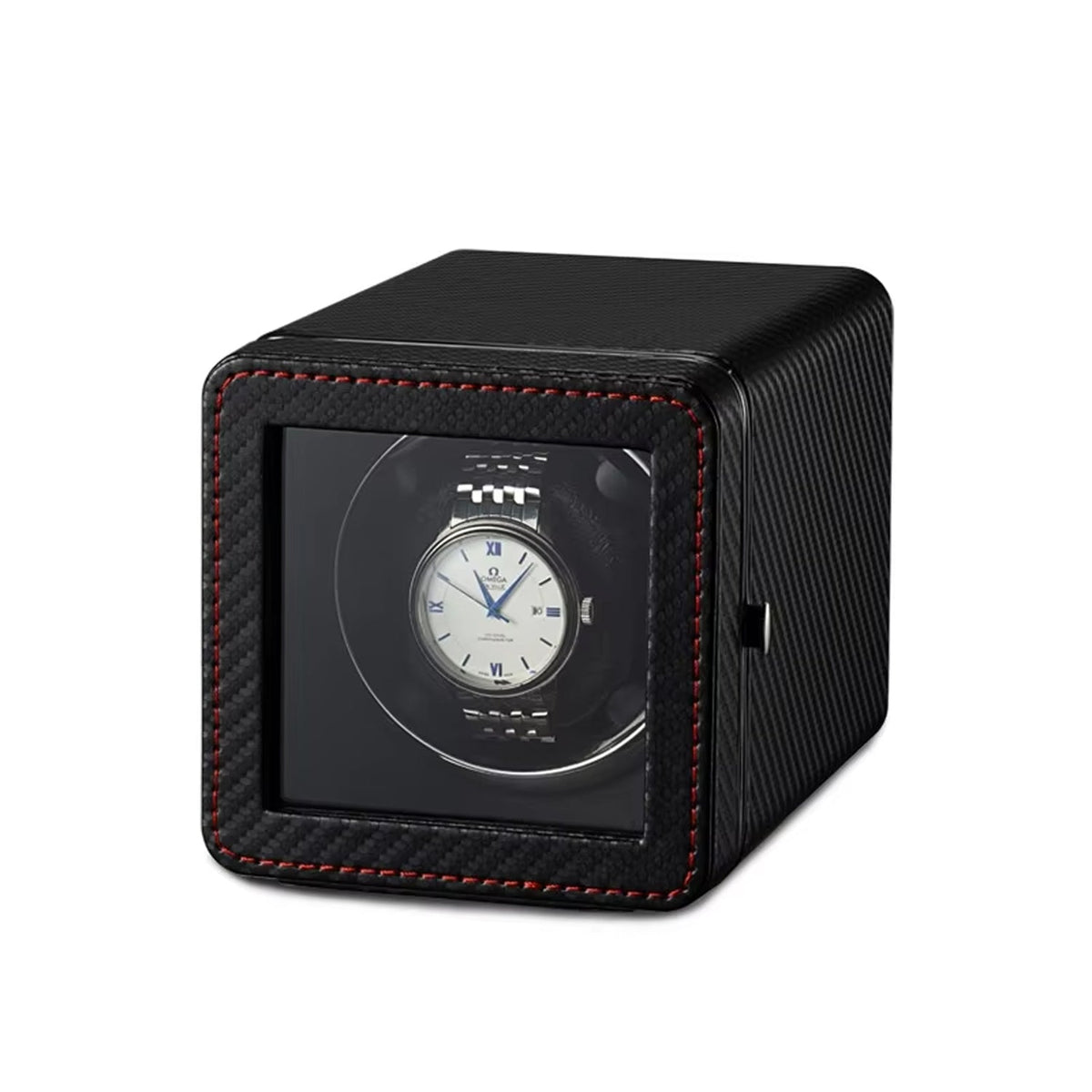 Single Watch Winder Case with 5 Rotation Modes, LED Display & Quiet Motor for Automatic Timepieces | Thomler