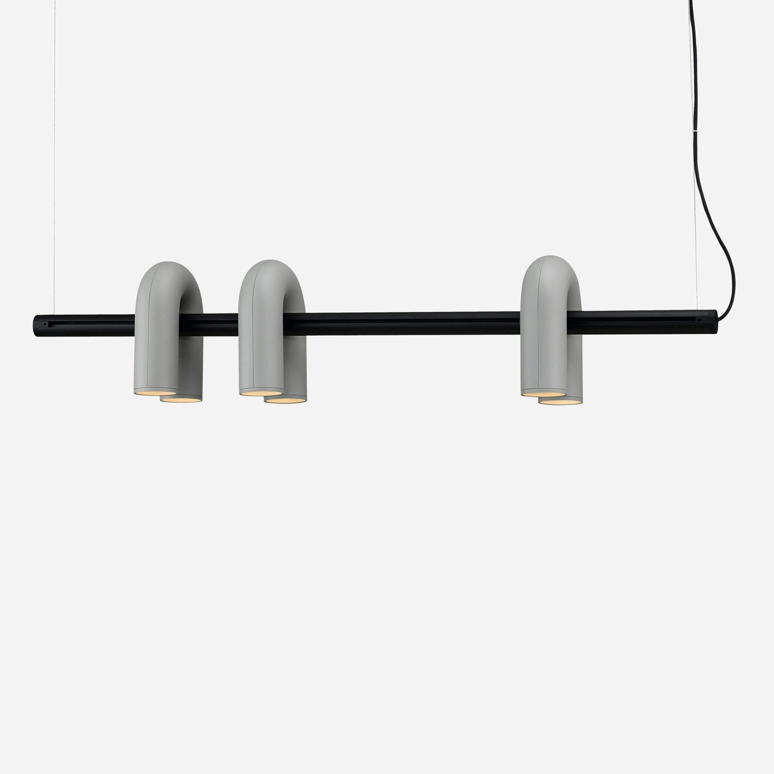 Aluminum U-Shape LED Chandelier 39.4 in Adjustable Ceiling Indoor Lighting Modern Modular Fixture for Living Room Dining Room Bedroom | Thomler