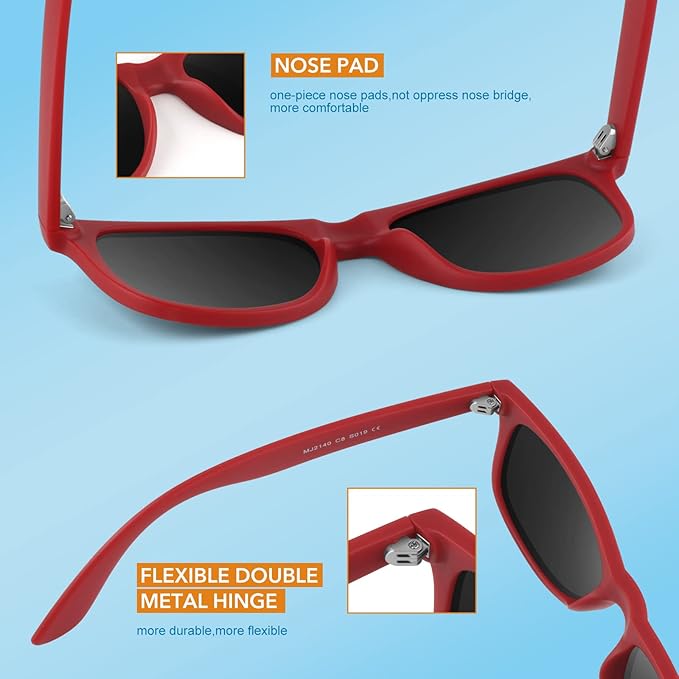 Polarized Retro Sunglasses UV400 Protection Unisex Vintage Eyewear Driving Hiking Water Sports Glare Reduction Lightweight Frames Men Women | Thomler