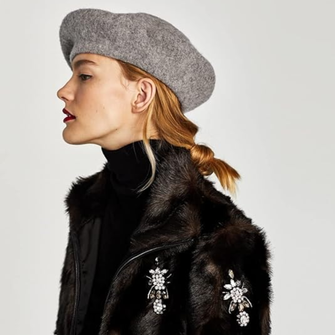 Women's Wool Beret Hat – Lightweight Parisian-Style Winter Cap in 10 Colors for Fall & Cold Weather | Thomler