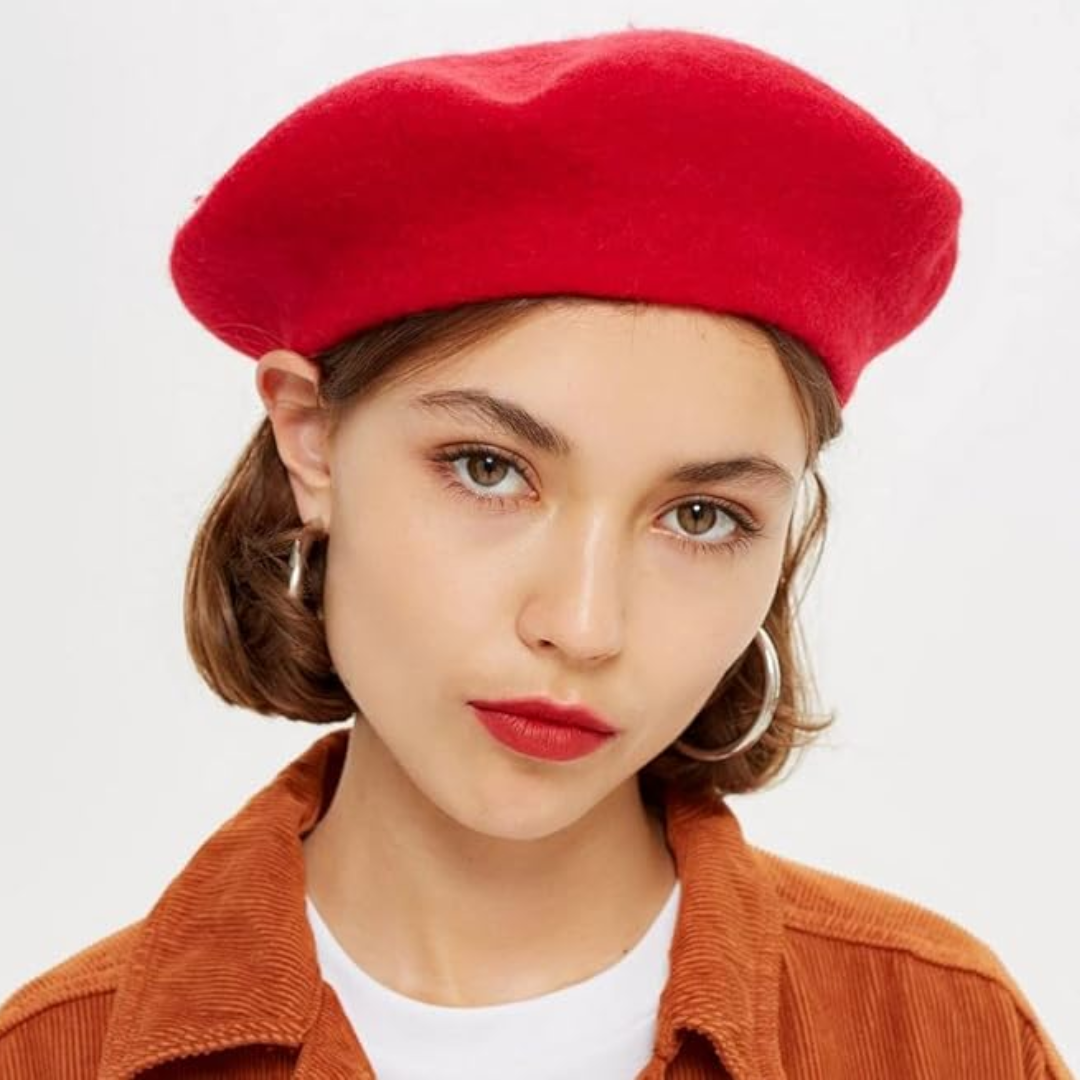Women's Wool Beret Hat – Lightweight Parisian-Style Winter Cap in 10 Colors for Fall & Cold Weather | Thomler