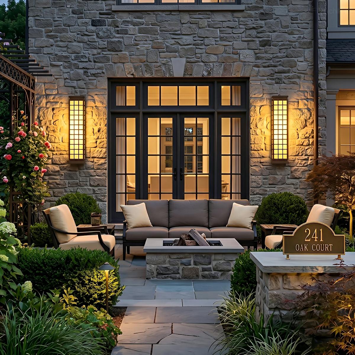 Classic Grid Metal Outdoor Wall Light with Weather-Resistant Shade for Porch & Patio Lighting | Thomler