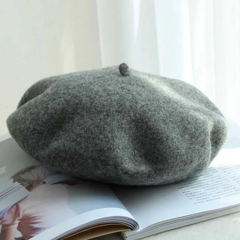 Women's Soft Felt Hat French Style Artist Cap Stretchy Headwear for Fall Winter Daily Fashion Casual Formal Wear | Thomler