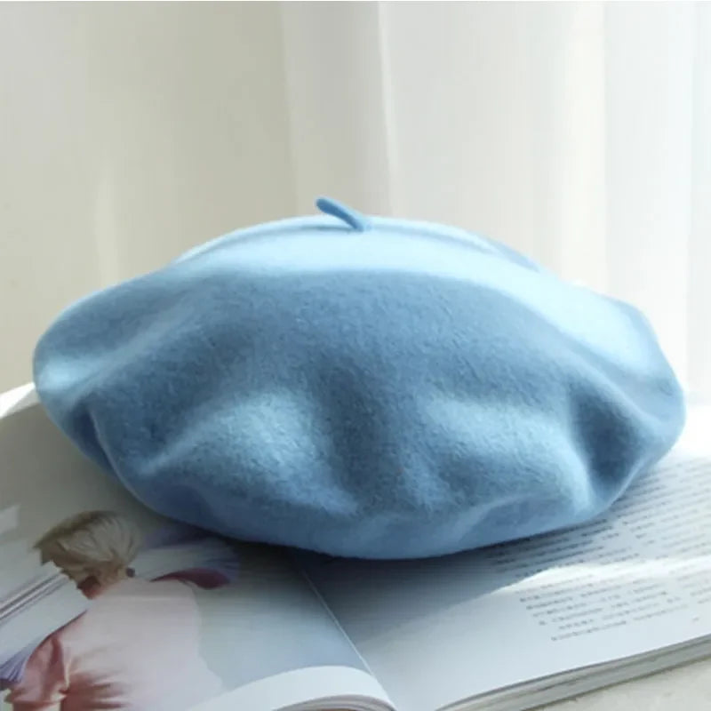 Women's Soft Felt Hat French Style Artist Cap Stretchy Headwear for Fall Winter Daily Fashion Casual Formal Wear | Thomler