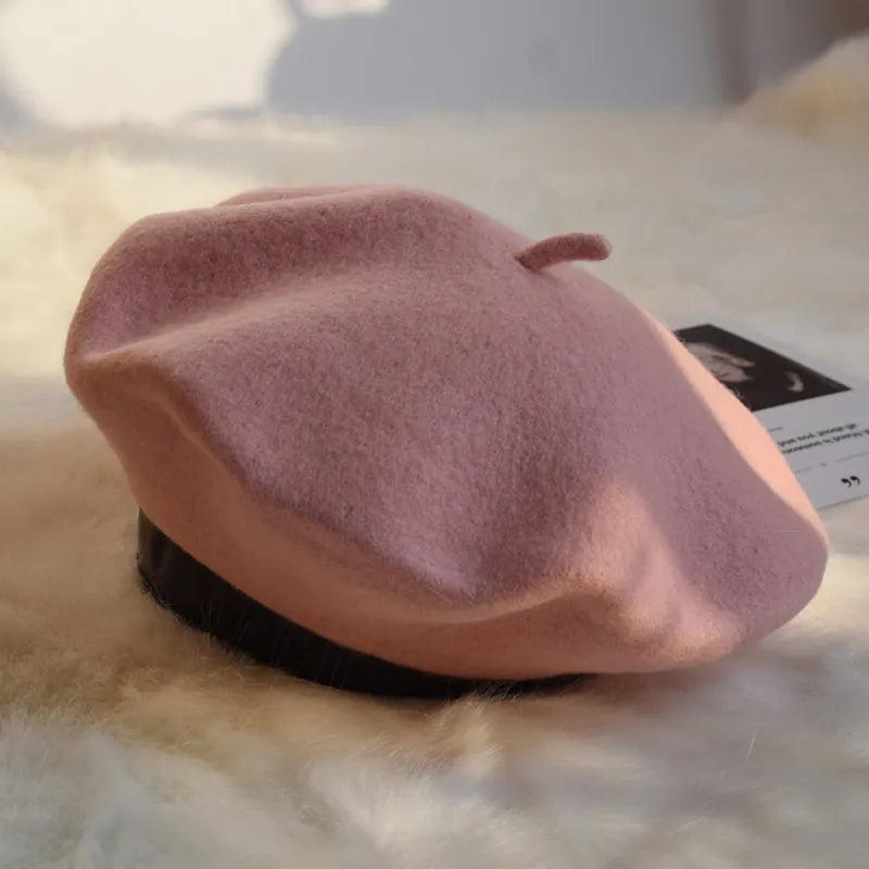 Women's Soft Felt Hat French Style Artist Cap Stretchy Headwear for Fall Winter Daily Fashion Casual Formal Wear | Thomler