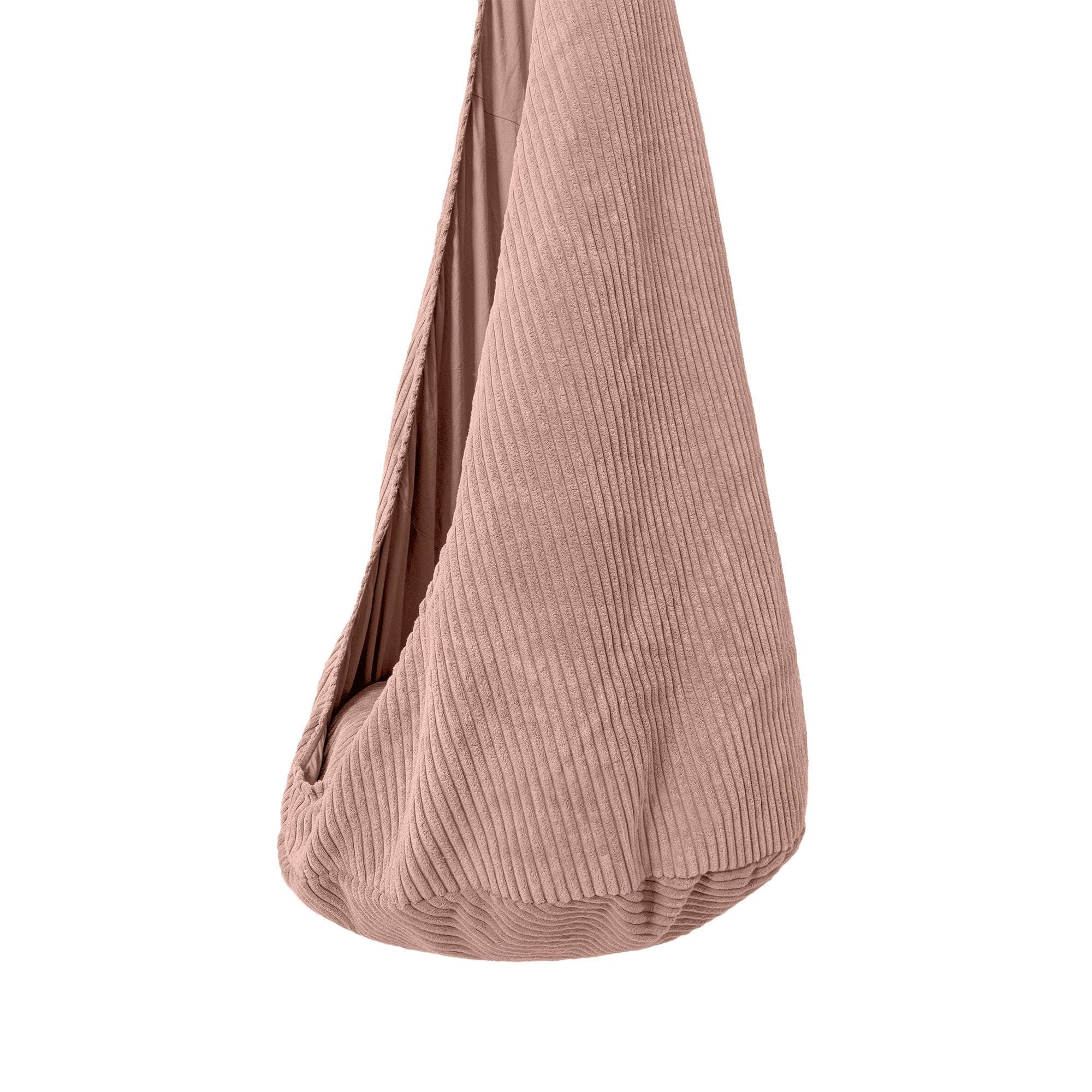 Sensory Swing Corduroy 61.8 in Pink Indoor Reading Nook Hanging Chair Kids Cocoon Seat Playroom Relaxation | Thomler