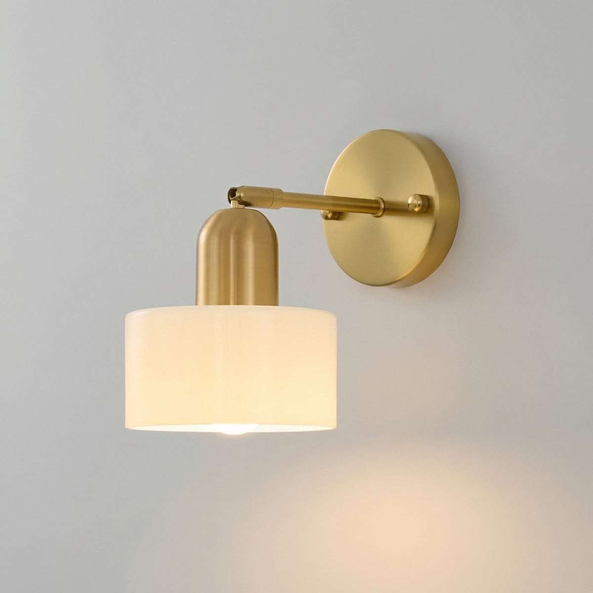 Modern Glass Wall Sconce Light Fixture for Bedroom Living Room Hallway – E26 Base Minimalist Accent Lighting | Thomler