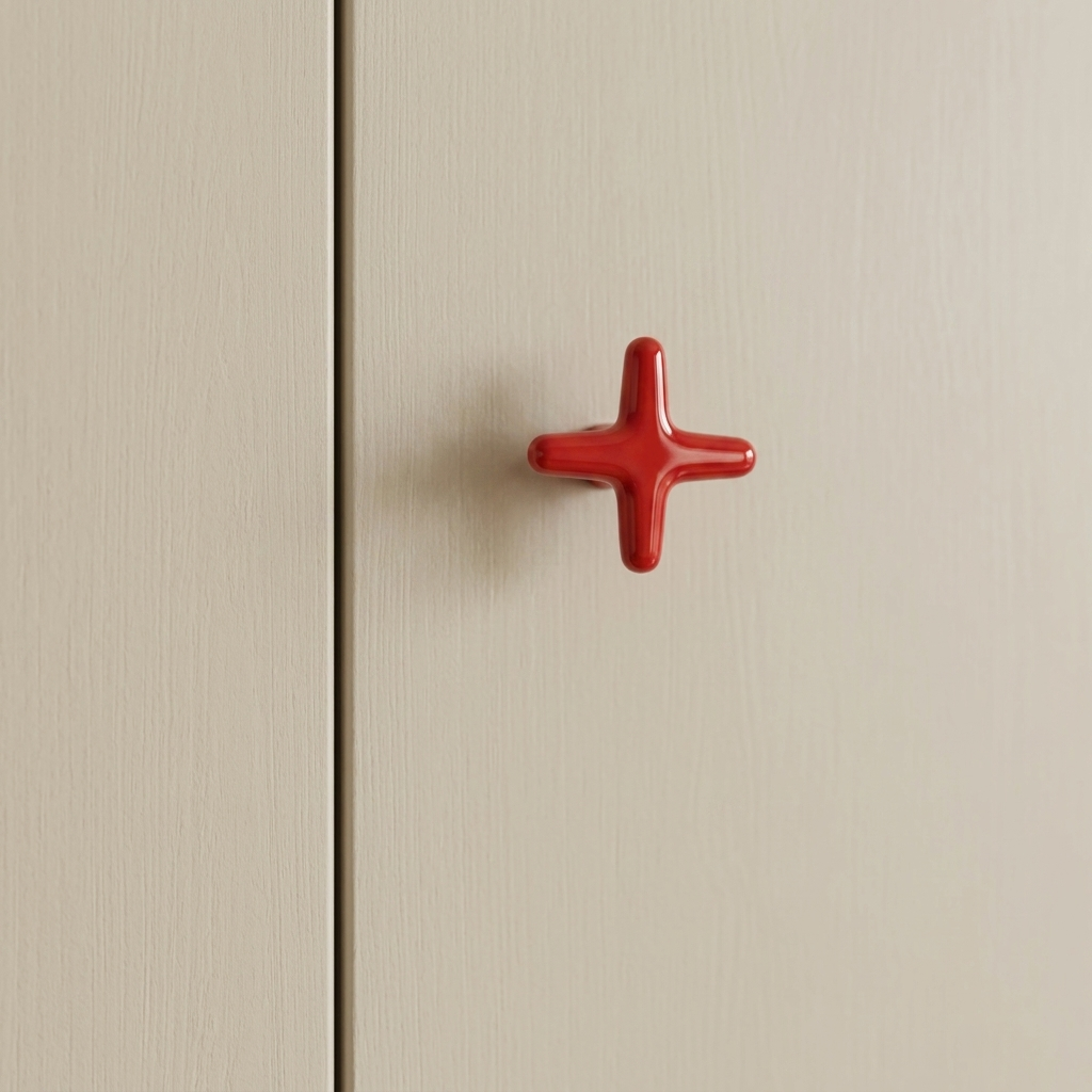 Rounded Cross-Shaped Cabinet Pull & Knob Set – Modern Colorful Drawer Hardware for Kitchen Cupboards, Dresser Handles, Furniture Knobs & | Thomler
