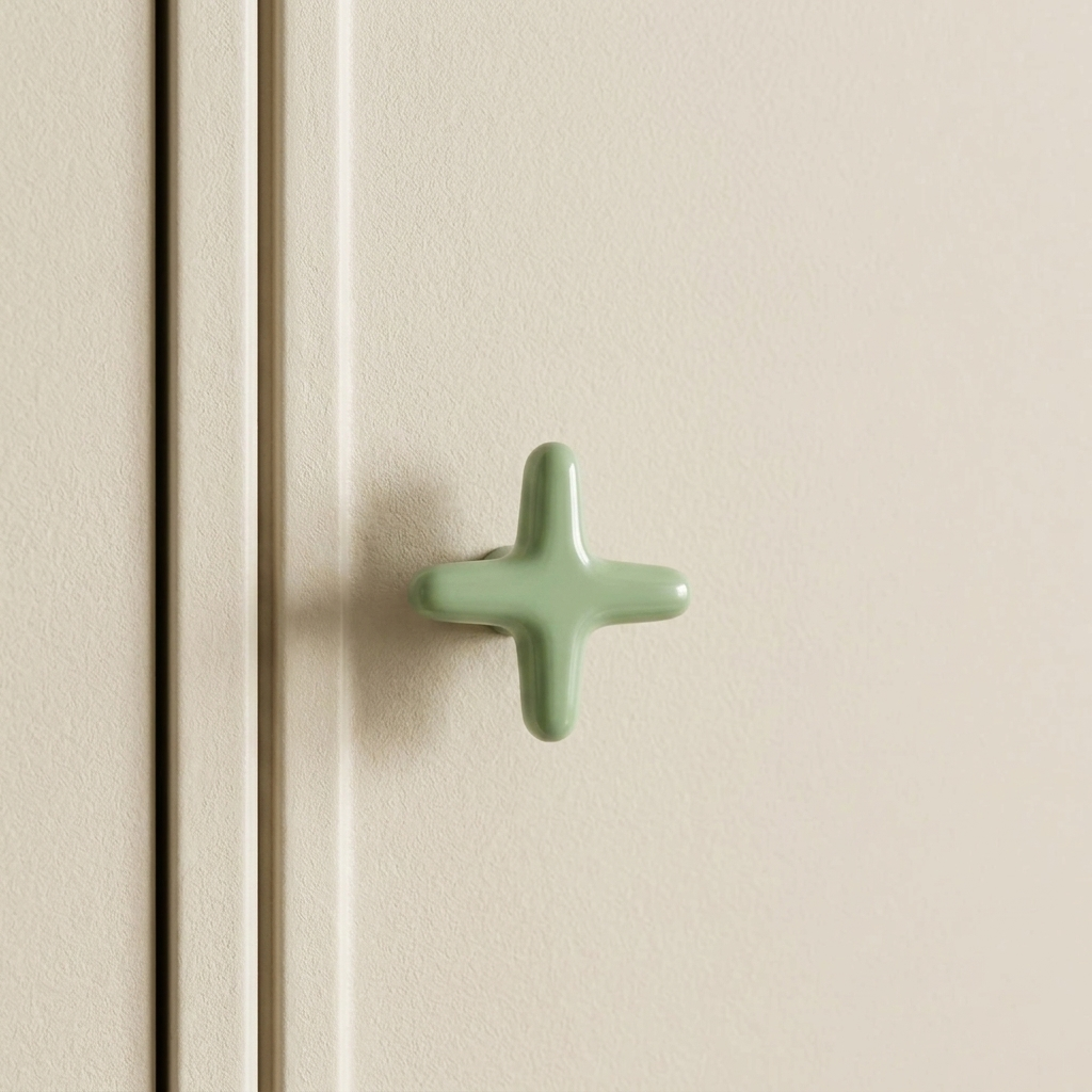 Rounded Cross-Shaped Cabinet Pull & Knob Set – Modern Colorful Drawer Hardware for Kitchen Cupboards, Dresser Handles, Furniture Knobs & | Thomler