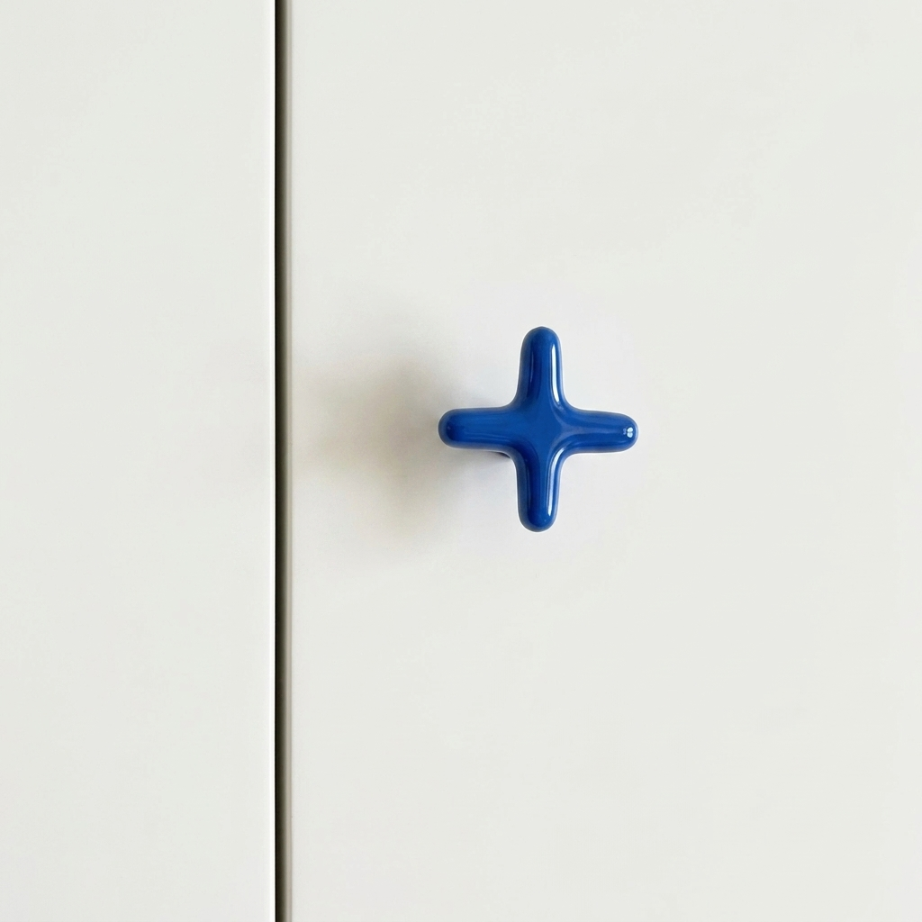 Rounded Cross-Shaped Cabinet Pull & Knob Set – Modern Colorful Drawer Hardware for Kitchen Cupboards, Dresser Handles, Furniture Knobs & | Thomler