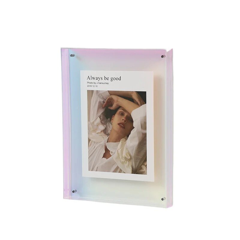 Translucent Acrylic Picture Frame with Vibrant Color Tint for Desktop & Wall Display | Modern Photo Holder for 4x6 5x7 6x8 8x10 Prints | Thomler