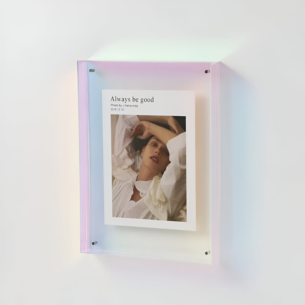 Clear Acrylic Photo Frame Stand with Modern Minimalist Design for Desktop & Wall Display | Thomler