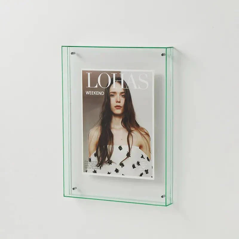 Photo Frame Acrylic Transparent Orange 25.0 cm Wall Table Display Modern Artwork Prints | Thomler