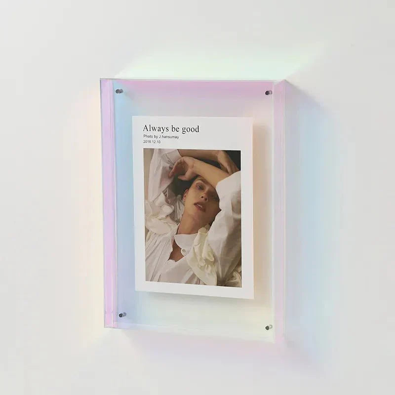 Translucent Acrylic Picture Frame with Vibrant Color Tint for Desktop & Wall Display | Modern Photo Holder for 4x6 5x7 6x8 8x10 Prints | Thomler