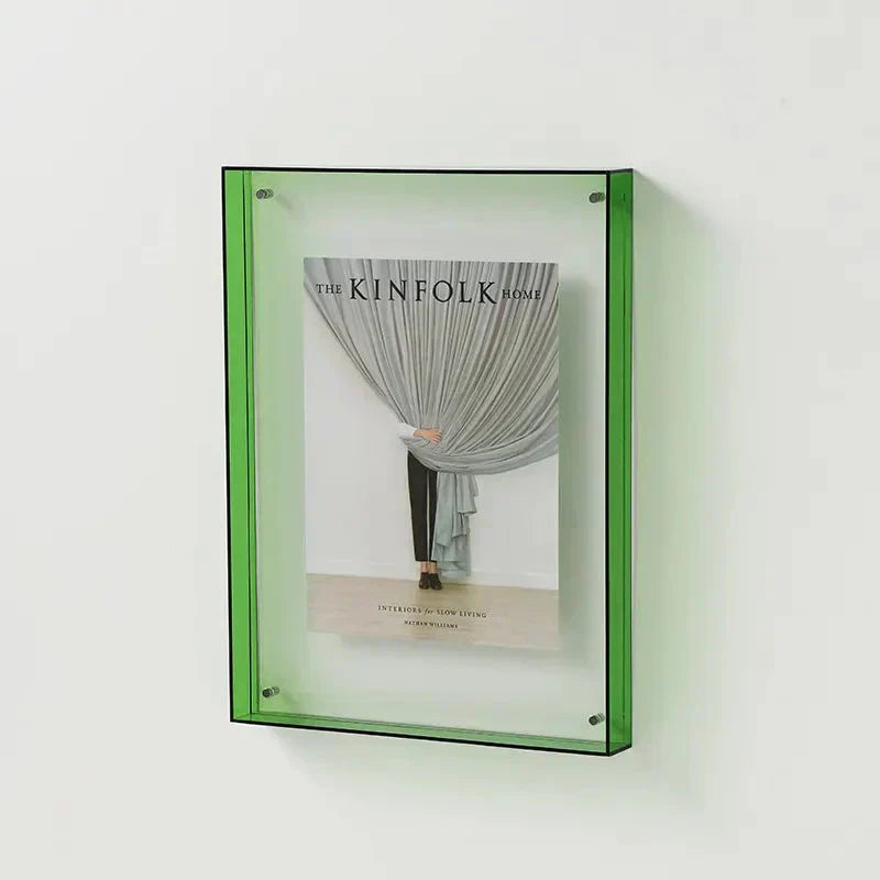 Photo Frame Acrylic Transparent Orange 25.0 cm Wall Table Display Modern Artwork Prints | Thomler
