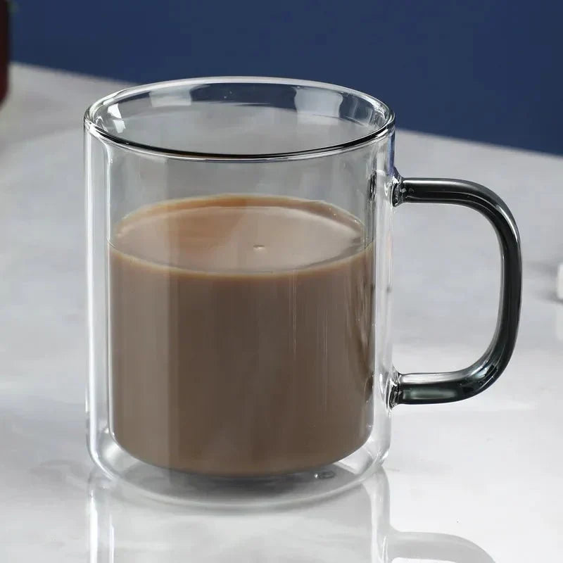 Glass Coffee Cup with Thermal Insulation & Comfortable Handle | Thomler
